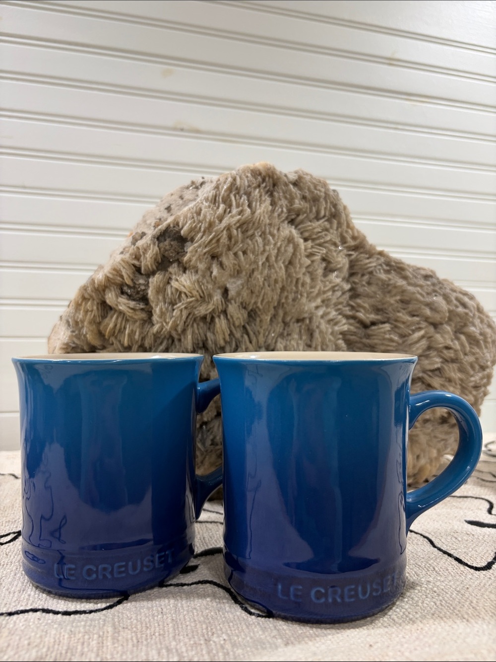 Le Creuset Cobalt Blue Stoneware Mug Pair